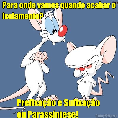 Para onde vamos quando acabar o
isolamento? Prefixa��o e Sufixa��o 
ou Parass�ntese!