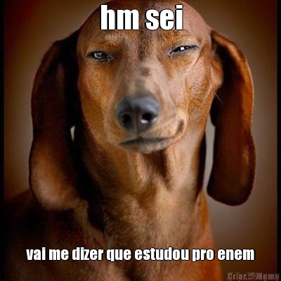 hm sei vai me dizer que estudou pro enem