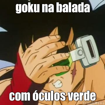 goku na balada com �culos verde