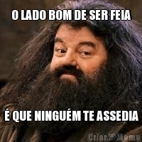 O LADO BOM DE SER FEIA � QUE NINGU�M TE ASSEDIA