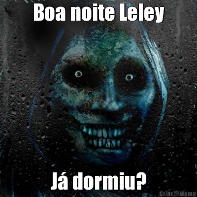 Boa noite Leley J� dormiu?