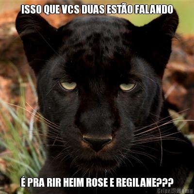 ISSO QUE VCS DUAS EST�O FALANDO � PRA RIR HEIM ROSE E REGILANE???
