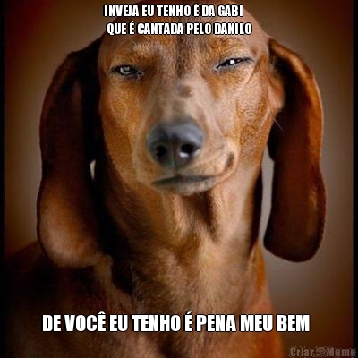 INVEJA EU TENHO � DA GABI
 QUE � CANTADA PELO DANILO  DE VOC� EU TENHO � PENA MEU BEM  
