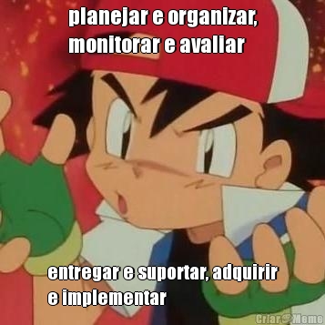 planejar e organizar,
monitorar e avaliar entregar e suportar, adquirir
e implementar