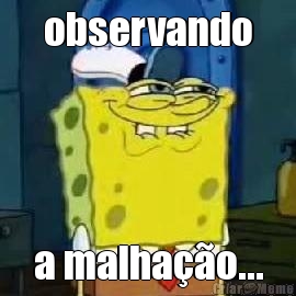 observando a malha��o...