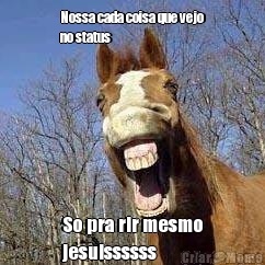 Nossa cada coisa que vejo
no status  So pra rir mesmo
jesuissssss