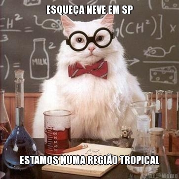 ESQUE�A NEVE EM SP ESTAMOS NUMA REGI�O TROPICAL