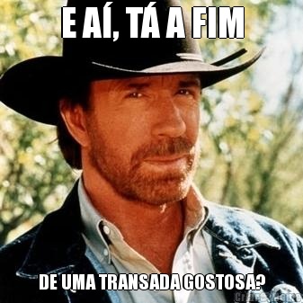 E A�, T� A FIM DE UMA TRANSADA GOSTOSA?