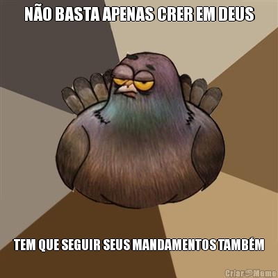 N�O BASTA APENAS CRER EM DEUS TEM QUE SEGUIR SEUS MANDAMENTOS TAMB�M