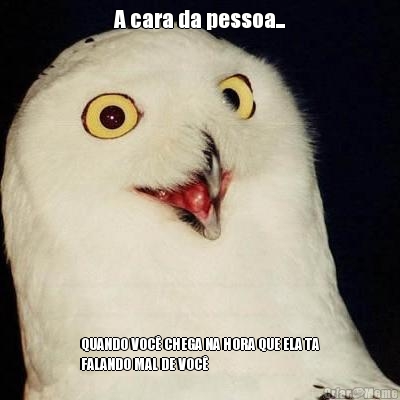 A cara da pessoa... QUANDO VOC� CHEGA NA HORA QUE ELA TA
FALANDO MAL DE VOC� 