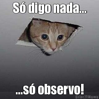 S� digo nada... ...s� observo!