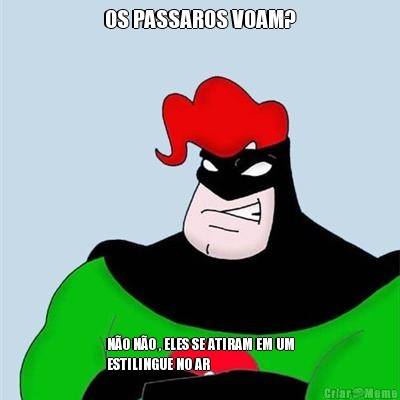 OS PASSAROS VOAM? N�O N�O , ELES SE ATIRAM EM UM
ESTILINGUE NO AR
