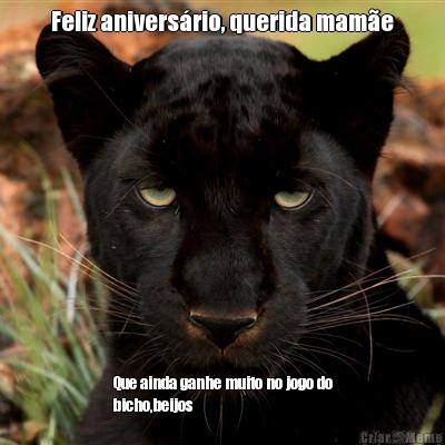 Feliz anivers�rio, querida mam�e Que ainda ganhe muito no jogo do
bicho,beijos