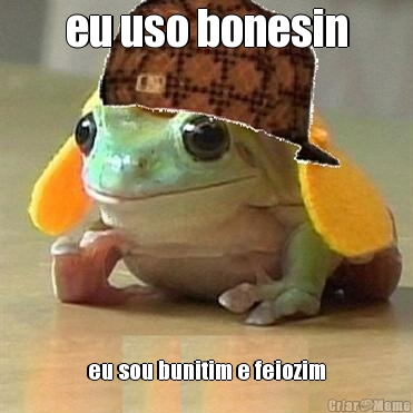 eu uso bonesin eu sou bunitim e feiozim