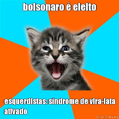 bolsonaro � eleito esquerdistas: s�ndrome de vira-lata
ativado