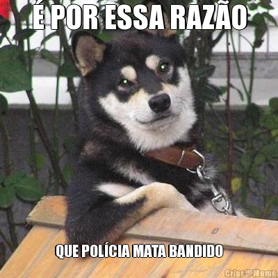 � POR ESSA RAZ�O QUE POL�CIA MATA BANDIDO