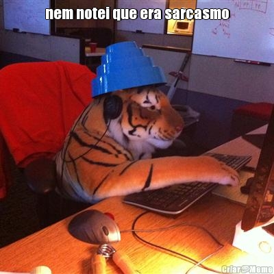 nem notei que era sarcasmo 