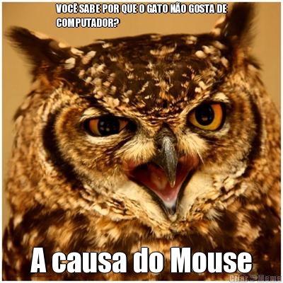 VOC� SABE POR QUE O GATO N�O GOSTA DE
COMPUTADOR? A causa do Mouse