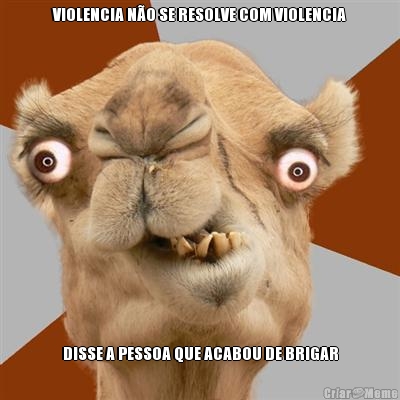 VIOLENCIA N�O SE RESOLVE COM VIOLENCIA DISSE A PESSOA QUE ACABOU DE BRIGAR