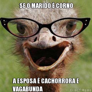 SE O MARIDO � CORNO A ESPOSA � CACHORRORA E
VAGABUNDA