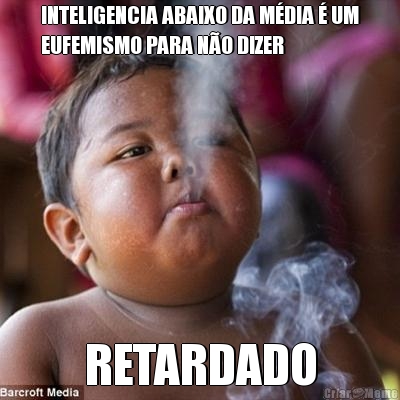 INTELIGENCIA ABAIXO DA M�DIA � UM
EUFEMISMO PARA N�O DIZER RETARDADO