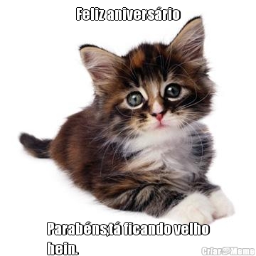 Feliz anivers�rio Parab�ns,t� ficando velho
hein.