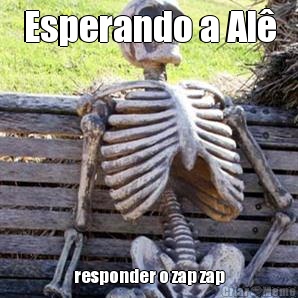 Esperando a Al� responder o zap zap