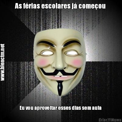 As f�rias escolares j� come�ou  Eu vou aproveitar esses dias sem aula 