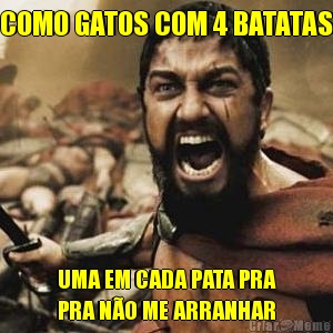 COMO GATOS COM 4 BATATAS UMA EM CADA PATA PRA
PRA N�O ME ARRANHAR
