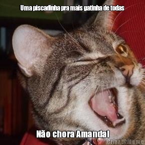 Uma piscadinha pra mais gatinha de todas N�o chora Amanda!