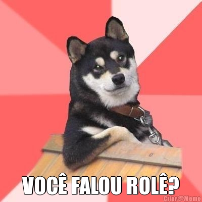  VOC� FALOU ROL�?