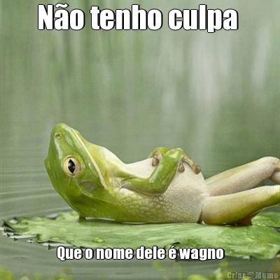 N�o tenho culpa  Que o nome dele � wagno
