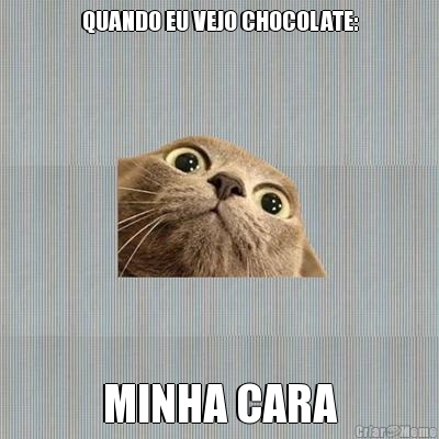 QUANDO EU VEJO CHOCOLATE: MINHA CARA