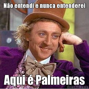 N�o entendi e nunca entenderei Aqui � Palmeiras
