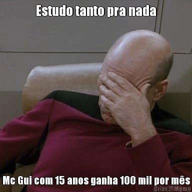 Estudo tanto pra nada Mc Gui com 15 anos ganha 100 mil por m�s