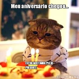 Meu anivers�rio chegou... ESTOU ACEITANDO PIX DE
PRESENTE, 
             