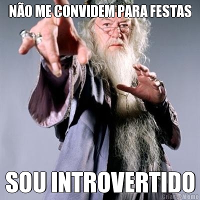 N�O ME CONVIDEM PARA FESTAS SOU INTROVERTIDO