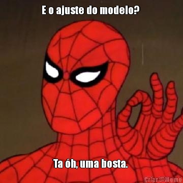 E o ajuste do modelo?  Ta �h, uma bosta. 