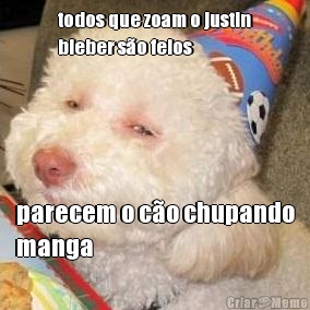 todos que zoam o justin
bieber s�o feios parecem o c�o chupando
manga