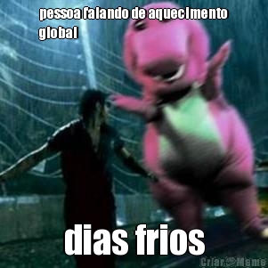 pessoa falando de aquecimento
global dias frios