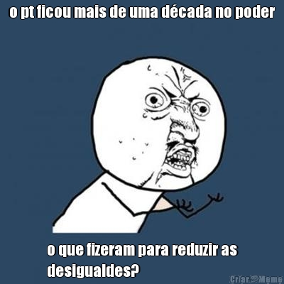o pt ficou mais de uma d�cada no poder o que fizeram para reduzir as
desigualdes?
