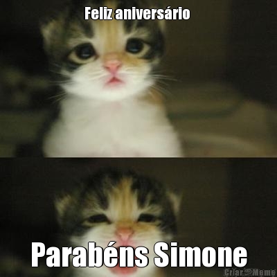 Feliz anivers�rio  Parab�ns Simone
