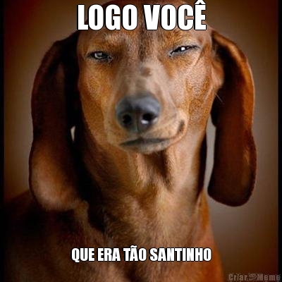 LOGO VOC� QUE ERA T�O SANTINHO