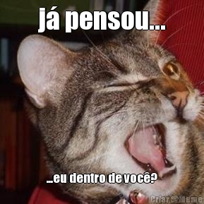 j� pensou... ...eu dentro de voc�?