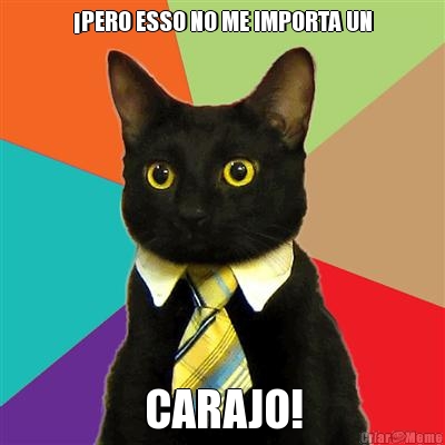 �PERO ESSO NO ME IMPORTA UN CARAJO!