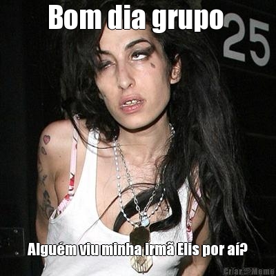 Bom dia grupo  Algu�m viu minha irm� Elis por a�?