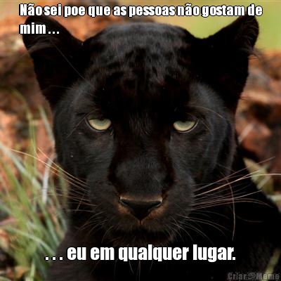 N�o sei poe que as pessoas n�o gostam de
mim . . . . . . eu em qualquer lugar.