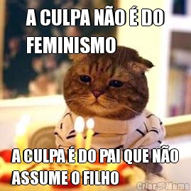 A CULPA N�O � DO
FEMINISMO A CULPA � DO PAI QUE N�O
ASSUME O FILHO