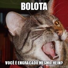 BOLOTA VOC� � ENGRA�ADO MESMO, HEIN?