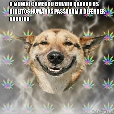 O MUNDO COME�OU ERRADO QUANDO OS
DIREITOS HUMANOS PASSARAM A DEFENDER
BANDIDO 